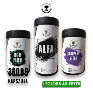 1. csomag / ALFA & HGH Flow & Complex Vital / Teljes tesztoszteron fokozó kúra | 360 db kapszula